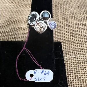 Silpada Designs Elegant Multi-Stone Sterling Silver Ring